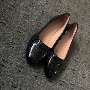 & Other Stories Black Patent Loafers